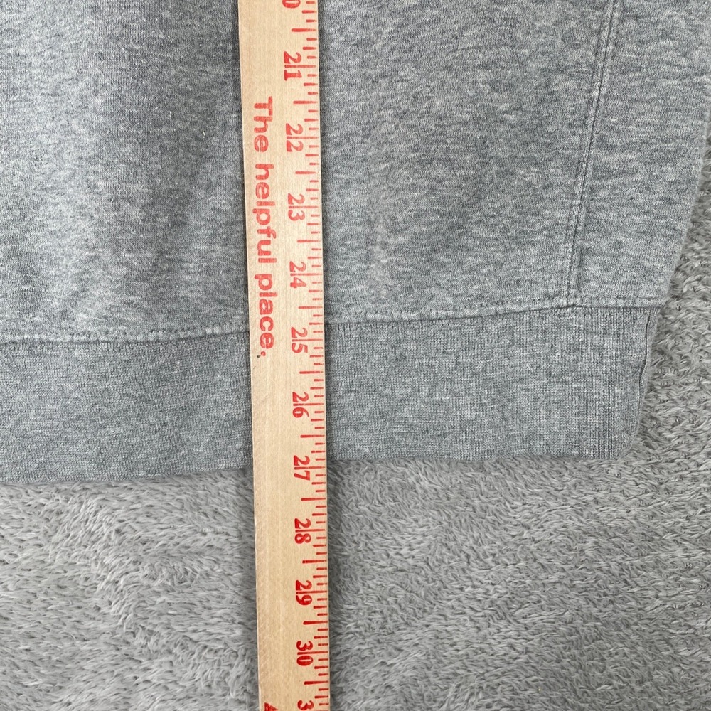 Nike Pullover Hoodie Mens Medium Gray Fleece Swoosh Logo Sweatshirt - Picture 7 of 9